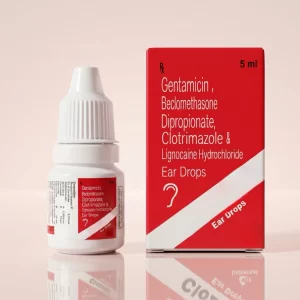 Gentamicin, Beclomethasone Dipropionate, Clotrimazole & Lignocaine Hydrochloride Ear Drops 0.3% w/v, 0.025% w/v, 1% w/v, 2% w/v