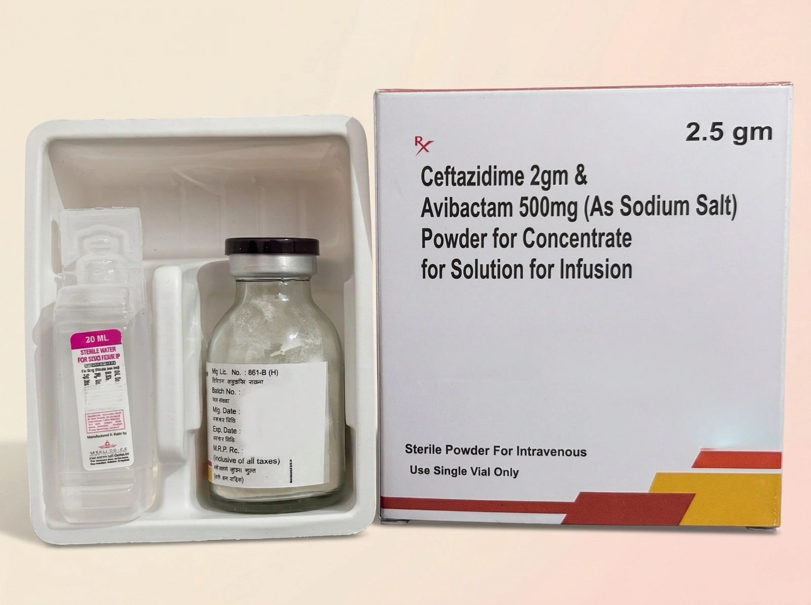 Ceftazidime 2 GM + Avibactam 500 MG FOR INJECTION